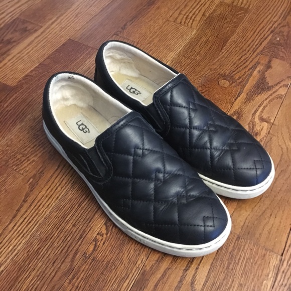 UGG Shoes - Black quilted slip ons
